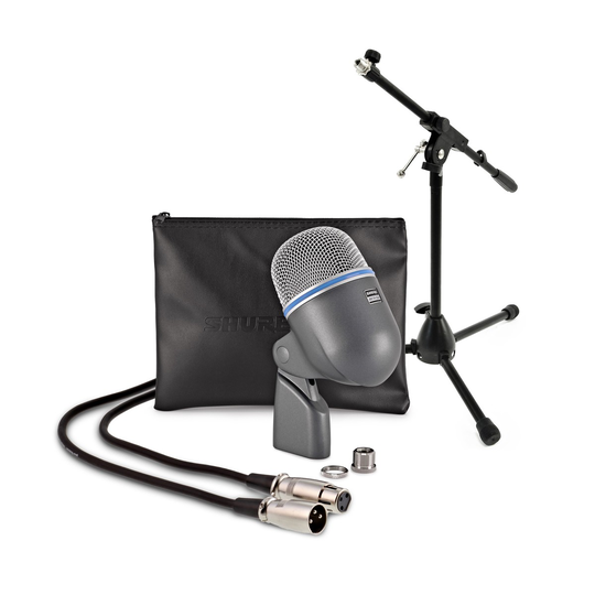 Shure Beta 52A Bass Drum Microphone with Low Mic Stand and 6m Cable