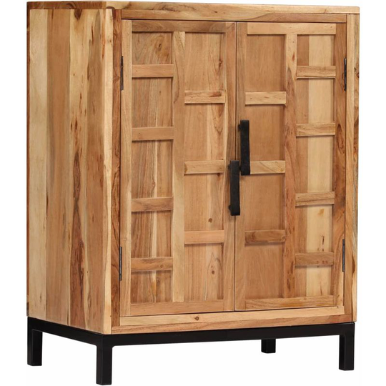Sideboard Solid Acacia Wood 60x35x76 cm Brown VD12072 - Hommoo