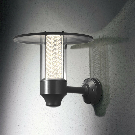Konstsmide Nova Outdoor Classic Lantern Matt Black Wall Light, IP44