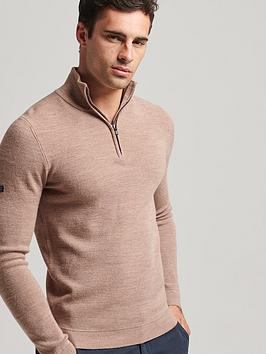 Superdry Studios Merino Henley Jumper - Beige, Beige, Size Xl, Men