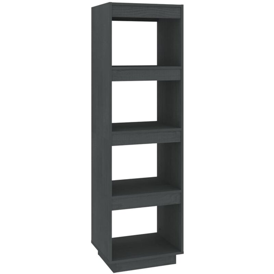 Book Cabinet/Room Divider Grey 40x35x135 cm Solid Pinewood Vidaxl Grey