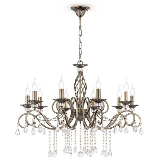Maytoni Lighting - Grace Chandelier Brass & Crystal, 10 Light, E14