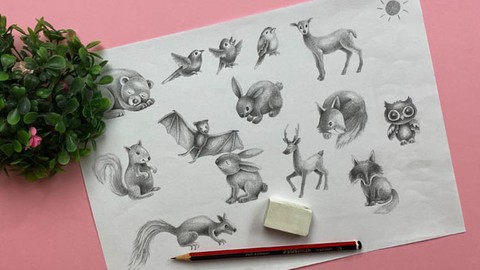 Draw in 60 Seconds: Woodland Animals