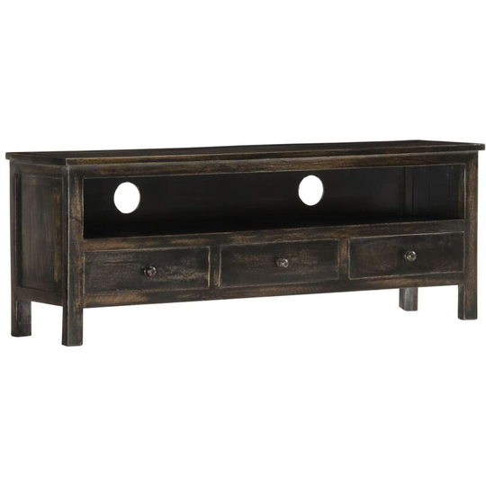Vidaxl - tv Cabinet Black 120x30x45 cm Solid Mango Wood Black