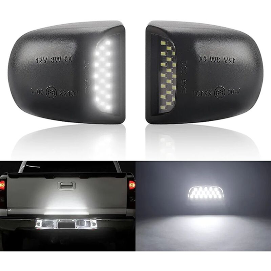 Aougo - led License Plate Light Auto Bulbs 12V 6500K 18 smd Tail Lights Xenon White CanBus No Error 2001-2009 Escalade Tahoe gmc Sierra Silverado