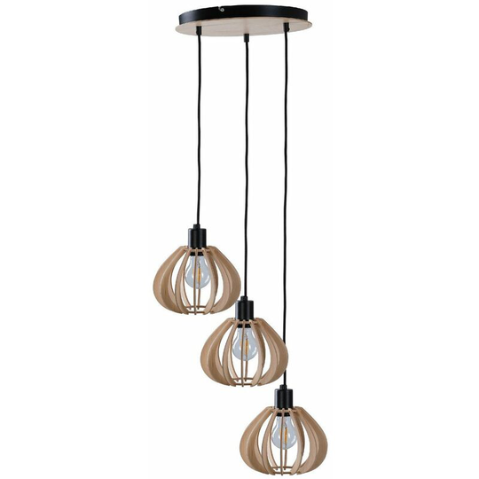 Keter Nicoleta Cluster Pendant Ceiling Light Black, 32cm, 3x E27
