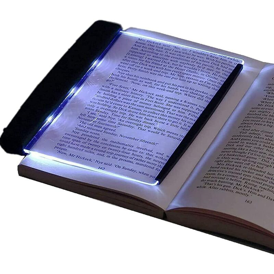 Aougo - led Night Light Wedge Book Eye Care Reading Lamp Portable Bookmark Light Bright Book Board for Reading in Bed, Car