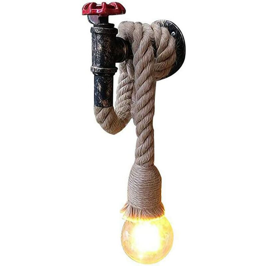 Aougo - Vintage Steampunk Wall Light/Wall Washer Antique Water Pipe Wall Light Industrial Wall Sconce for Cafe Bar Decor, E27 (lamp not included)