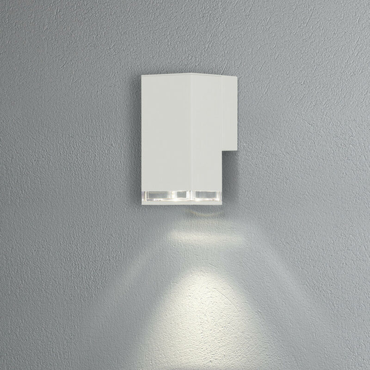 Konstsmide Pollux Outdoor Modern Down Wall Light White GU10, IP44
