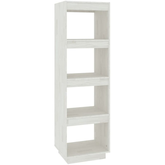 Book Cabinet/Room Divider White 40x35x135 cm Solid Pinewood Vidaxl White