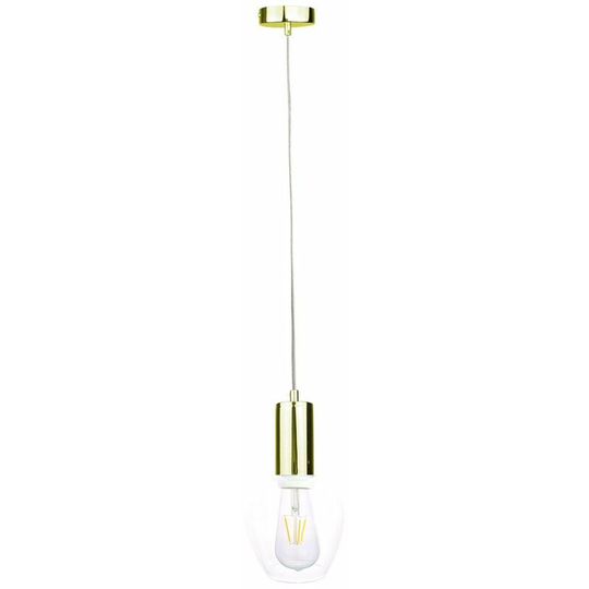 Keter Verre Dome Pendant Ceiling Light Gold, 15cm, 1x E27