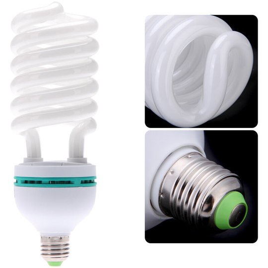 Asupermall - E27 220V 150W 5500K Photo Studio Bulb Video Light Photography Daylight Lamp
