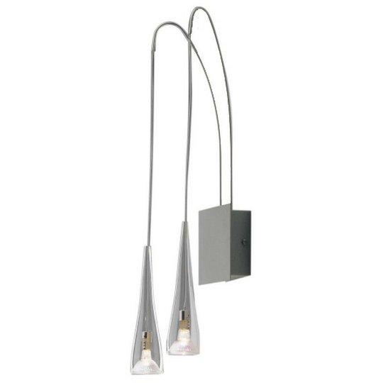 Linea Verdace 2 Light Wall Light Satin Nickel