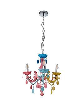 Glow Marie Therese 3 Light Chandelier, Multi