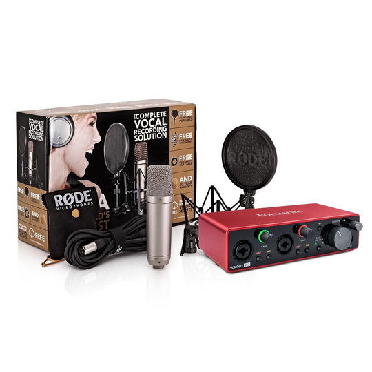 Focusrite Scarlett 2i2 (3rd Gen) with Rode NT1-A Microphone