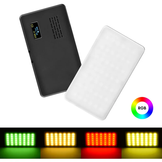 Pocket RGB Video Light Kit LED Fill Light 2500K-9000K Dimmable