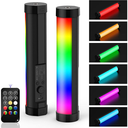 1pcs P100 rgb tube video light, portable video light, outdoor lighting for video shooting, portable led fill light