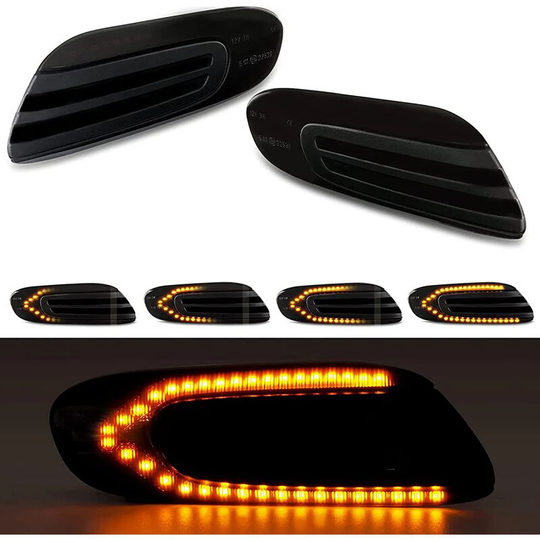 Aougo - 2 x Dynamic led Side Turn Signal Light Smoke led for bm-w mini cooper F55 F56 F57 2014 2015 2016 2017 2018 2019 2020, 36 smd with