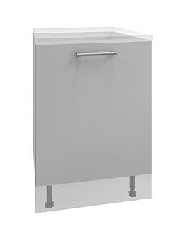 Manor Interiors Linea Light Grey Base/Sink Unit 500Mm (Right Hand Hinged)