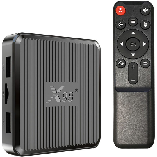 Asupermall - X98Q Android 11.0 Smart tv Box Amlogic S905W2 uhd 4K Media Player 2.4G/5G Dual-band WiFi AV1 VP9 H.265 Decoding Remote