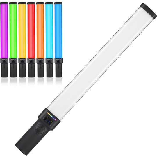 Andoer - W270RGB Handheld Tube Light 20W rgb Video Light Wand 2500K-9000K Dimmable 20 Scene Lighting Effects Built-in 3400mAh Battery for Vlog Live