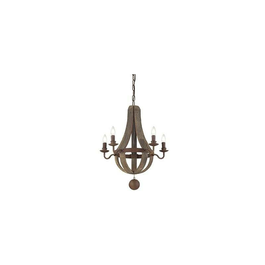Ideal Lux Lighting - Ideal Lux Millennium - 5 Light Ceiling Pendant Brown, E14