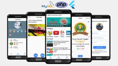 Flutter PHP and MySql - Build Online Quiz with Admin Panel