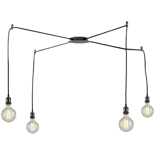 Fan Europe groove 4 Light Cluster Pendant Ceiling Light Copper 250cm