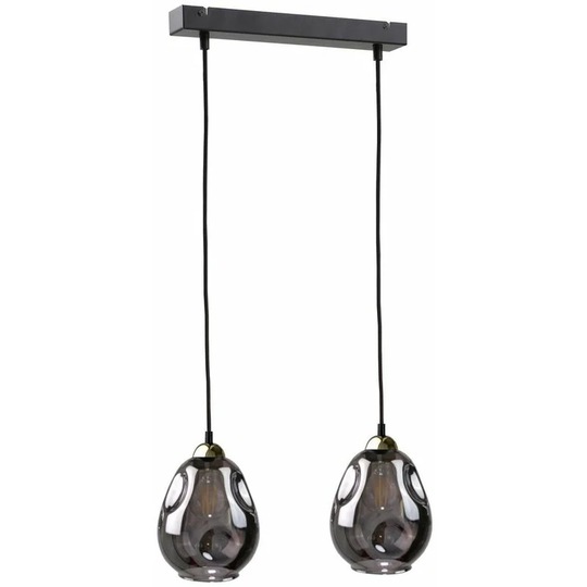 Keter Loki Bar Pendant Ceiling Light Black, 50cm, 2x E27