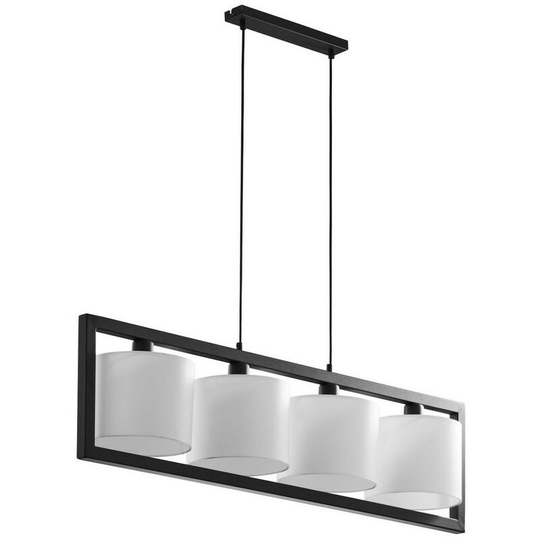 Zumaline Lighting - Zumaline Tessa Bar Pendant Ceiling Light, Black, White, 1x E27 60W