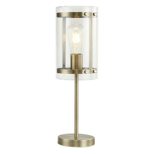 Luminosa Lighting - Luminosa Table Lamp, 1 Light E27, Antique Brass