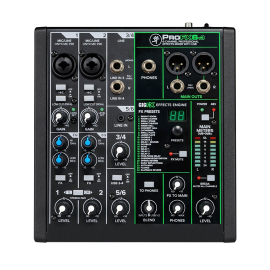 Mackie ProFX6v3 6-Channel Analog Mixer with USB