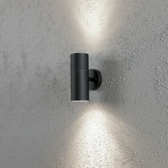Konstsmide Lighting - Konstsmide Modena Outdoor Modern Big Wall Light Black, IP44