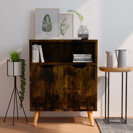 Sideboard Smoked Oak 60x30x72 cm Chipboard