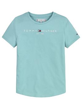Tommy Hilfiger Girls Essential Tee - Light Blue, Light Blue, Size Age: 4 Years, Women