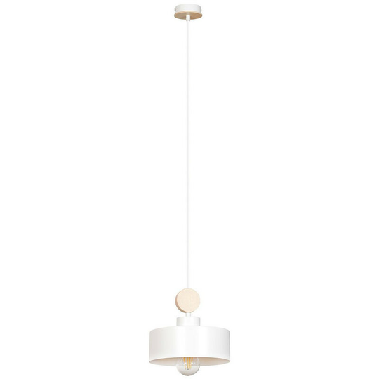 Emibig Tuniso White Slim Pendant Ceiling Light 1x E27