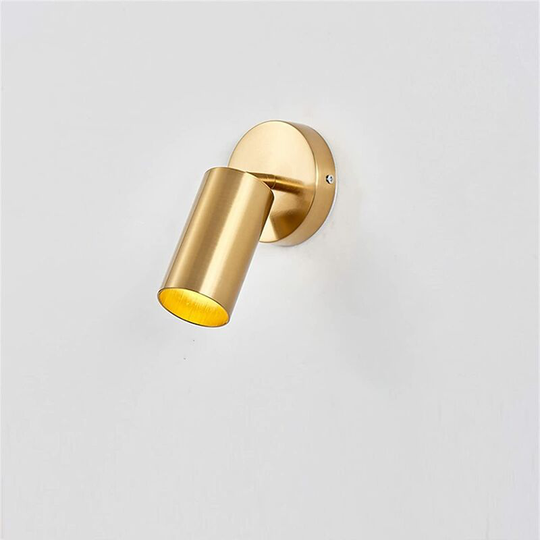 Aougo - Copper Color Bedroom Wall Lamp, Modern Creative Bedroom Retro Led Lamp, Custom Living Room Corridor Aisle Wall Sconce 5W Warm Light (Copper