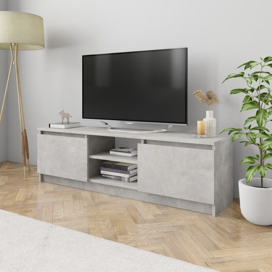 Devenirriche - tv Cabinet Concrete Grey 120x30x35.5 cm Chipboard - Grey