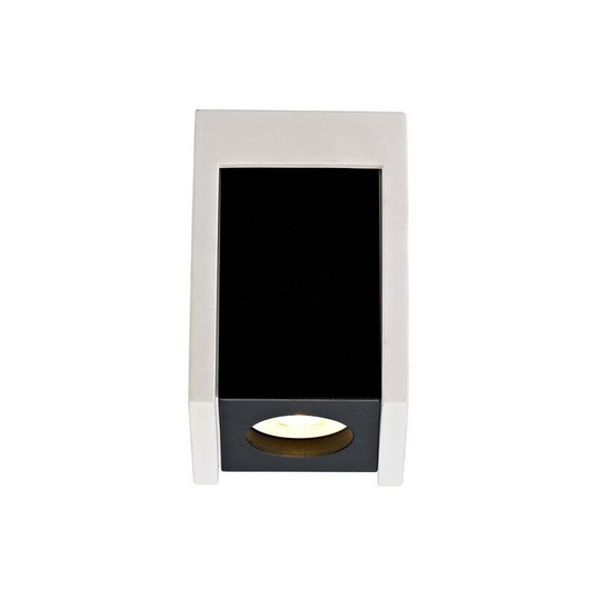 Luminosa Lighting - 1 Light Ceiling GU10, White Paintable Gypsum With Matt Black Cover