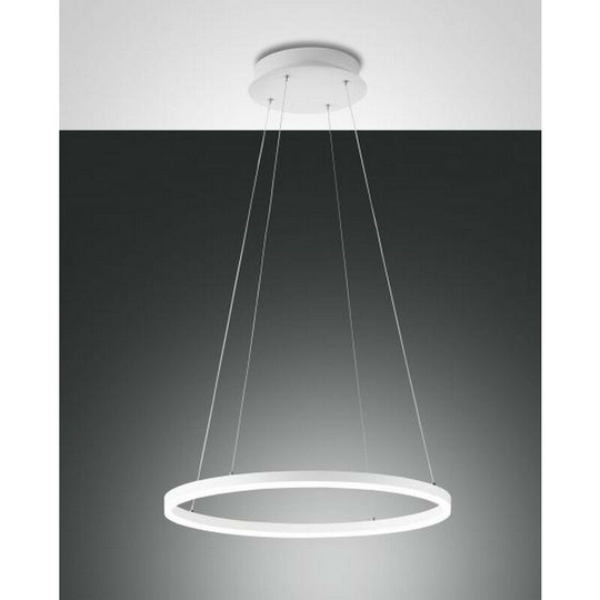 Fabas Luce Giotto LED Integrated Pendant Ceiling Light Light White Glass