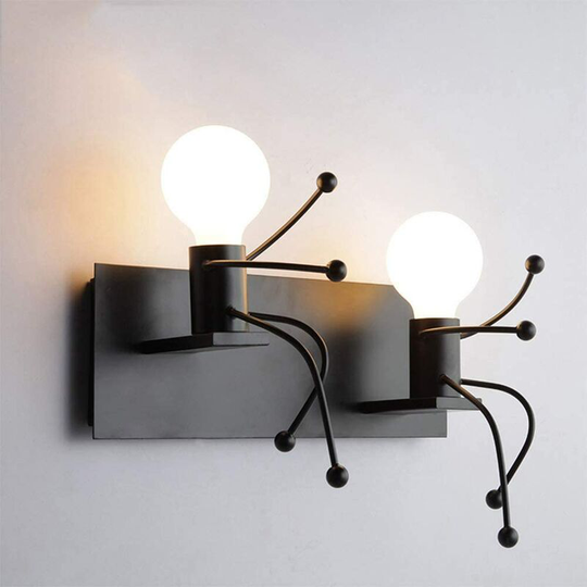 Aougo - Cartoon design kids room wall light,Creative wall lights E27 iron indoor lamp Modern sconces,corridor,bedroom,kitchen,bar,cafe,restaurant