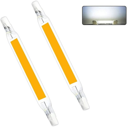 2 pc R7S led Light Bulbs, 5W/10W/15W 78mm/118mm led cob Light Bulb 110V 230V Replace Halogen Lamp Warm White