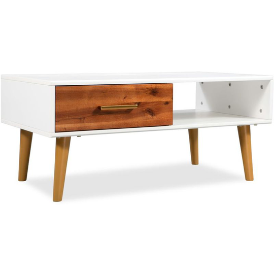 Coffee Table Solid Acacia Wood 90x50x40 cm VD11685 - Hommoo