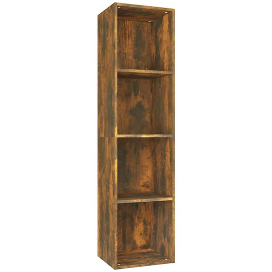 Book Cabinet/TV Cabinet Smoked Oak 36x30x143 cm Engineered Wood Vidaxl Brown
