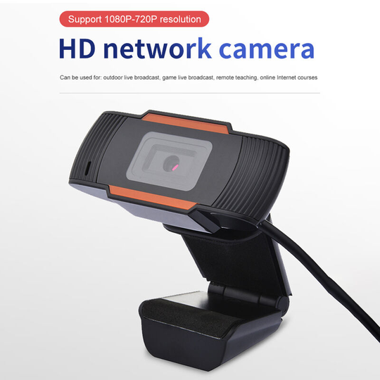 1080P Webcam Conference Cam hd Video Webcam Clip-on Camera With Mic for Laptop Notebook Monitor,model:Black