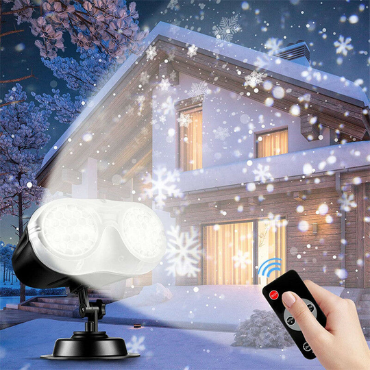 Kartokner - Christmas Projector led Snow Projector Snowfall Outdoor/Indoor Waterproof Decoration For Christmas Party Wedding Party Lawn Garden Bar