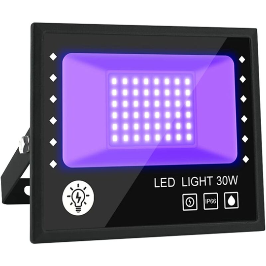 Aougo - 30W led Black Light, Waterproof IP66 Outdoor uv Light Projector, Purple led Lamp, Effect Lighting for Party, dj Disco, Evening, Neon