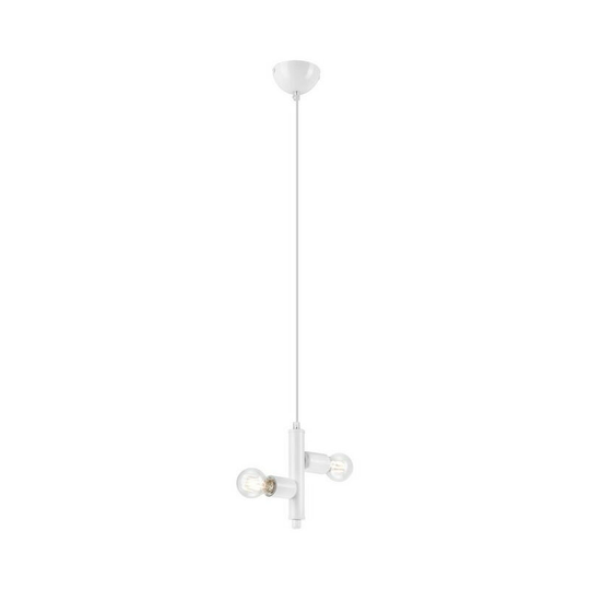 Linda Modern Multi Arm Pendant Ceiling Light White, 2x E27
