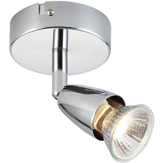 Endon Directory Lighting - Endon Amalfi - 1 Light Adjustable Spotlight Chrome, GU10