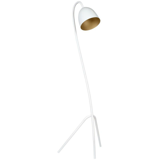 Emibig Lighting - Emibig Haris White/Gold Tripod Floor Lamp 1x E27